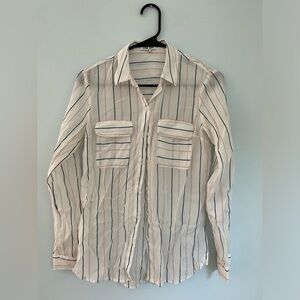 Express bundle sheer button down long sleeve blouse size XS